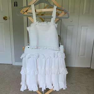 White tank top and skirt set (medium)